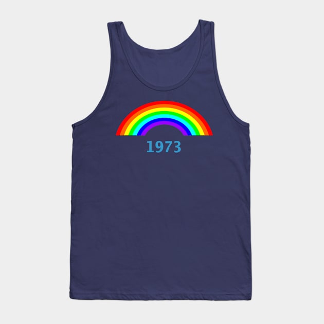 Vintage Rainbow 1973 A Retro Year Tank Top by ellenhenryart